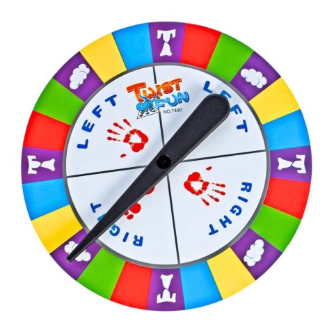 Gra Zręcznościowa Ruchowa Rodzinna Twist Fun Mata Koło Losujące LEAN Toys
