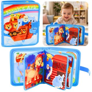 Książeczka Edukacyjna Sensoryczna Filcowa 3D Arka Noego Zwierzęta LEAN Toys