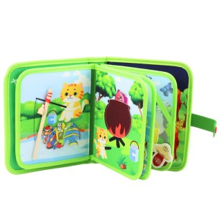 Książeczka Edukacyjna Sensoryczna Filcowa 3D Dzikie Zwierzęta LEAN Toys