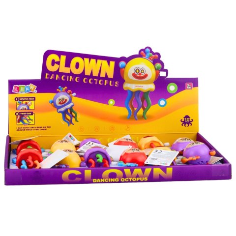 Nakręcana Zabawka Ośmiornica Klaun Jeździ Rusza Mackami LEAN TOYS