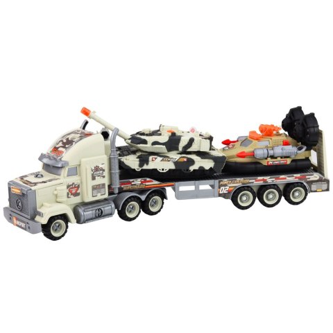 Zestaw Militarny Wojskowy Ciężarówka Czołg Poduszkowiec Żołnierz LEAN Toys