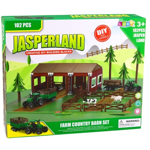 Zestaw Farma Gospodarstwo Zagroda Traktory Zwierzęta 102 el. LEAN Toys