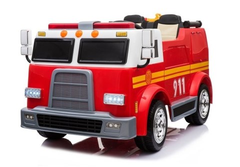 Wóz Strażacki na Akumulator Czerwony Dla Dzieci Pilot LL911 LEAN CARS