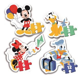 Moje Pierwsze Puzzle 3-6-9-12 DISNEY MYSZKA MIKI Clementoni 20819 Clementoni