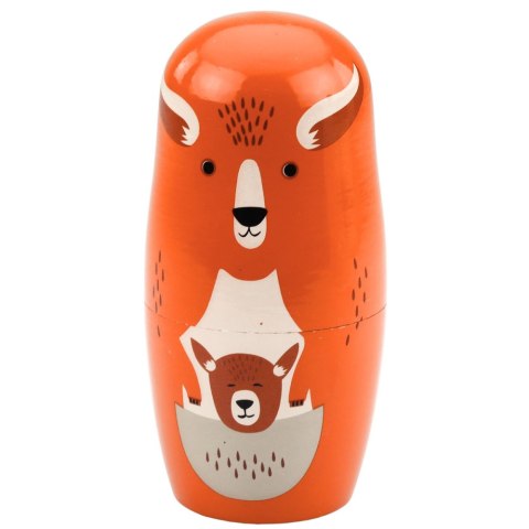 Zestaw Drewniane Lalki Matrioszki Układanka Zwierzęta Leśne 6 szt. LEAN Toys