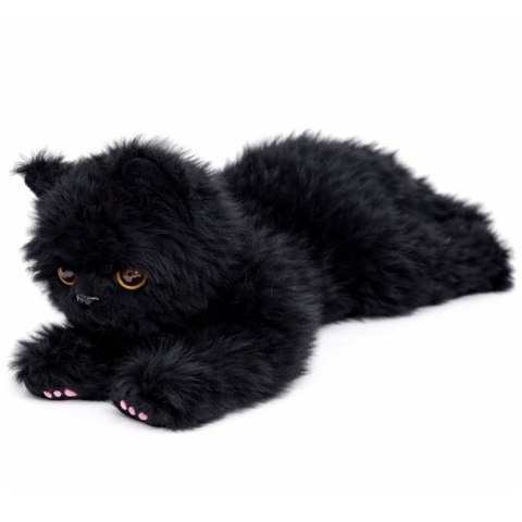 Pluszowa Maskotka Przytulanka Kotek Leżący Czarny 38 cm LEAN Toys