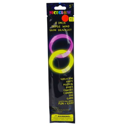 Potrójna Bransoletka Fluorescencyjna Świecąca W Ciemności Neon Stick LEAN TOYS