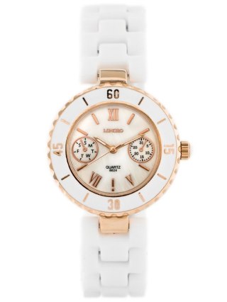 ZEGAREK DAMSKI LONGBO - white/gold (zx610a) Inny