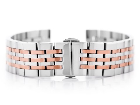 Bransoleta Pacific Model 4 srebrno róż.złota 22mm Pacific