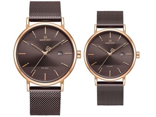 KOMPLET PREZENTOWY 2 ZEGARKÓW (MĘSKI I DAMSKI) NAVIFORCE - NF3008G+L (zn113e) Naviforce