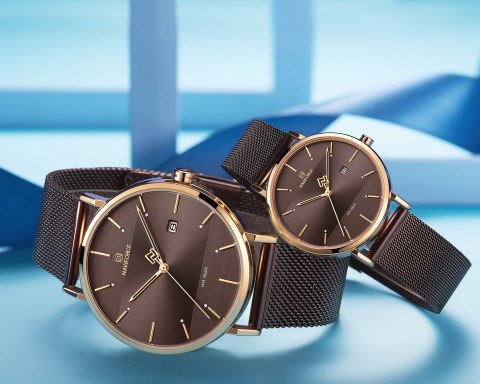 KOMPLET PREZENTOWY 2 ZEGARKÓW (MĘSKI I DAMSKI) NAVIFORCE - NF3008G+L (zn113e) Naviforce