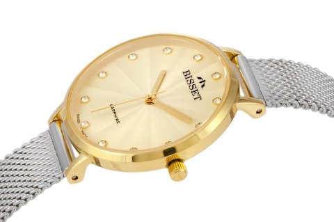 ZEGAREK DAMSKI BISSET BSBF30 (zb578h) - SZAFIROWE SZKŁO Bisset