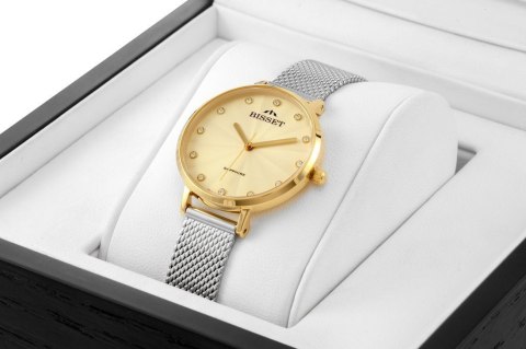 ZEGAREK DAMSKI BISSET BSBF30 (zb578h) - SZAFIROWE SZKŁO Bisset