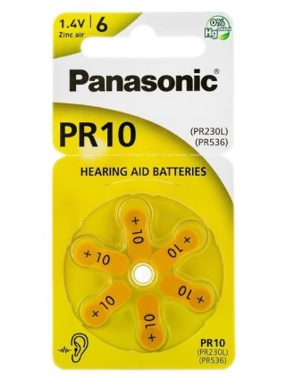 Bateria słuchowa Panasonic PR10 - komplet 6szt. Inny