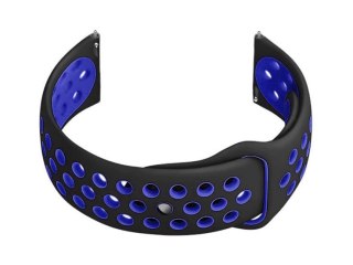 Pasek gumowy do smartwatch U11 - czarny/granat - 20mm Pacific