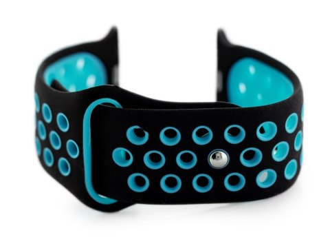 Apple Watch pasek U24 - czarny/turkusowy - 42/44mm Pacific