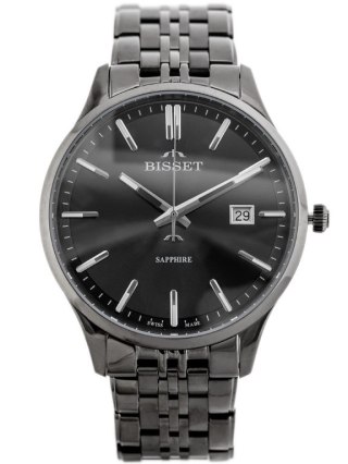 ZEGAREK MĘSKI BISSET BSDF383 (zb094d) - SZAFIROWE SZKŁO Bisset