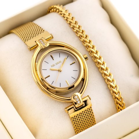 KOMPLET PREZENTOWY DAMSKI PAUL LORENS - Zegarek + bransoletka - (zg555f) Paul Lorens