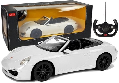 Auto Porsche 911 Carrera S Samochód Zdalnie Sterowane RC Rastar Białe 1:12 Rastar