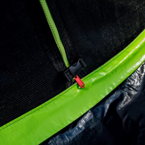 Trampolina Ogrodowa LEAN Z Siatką Wewnętrzną Czarno-Zielona 252CM 8FT LEAN Sport