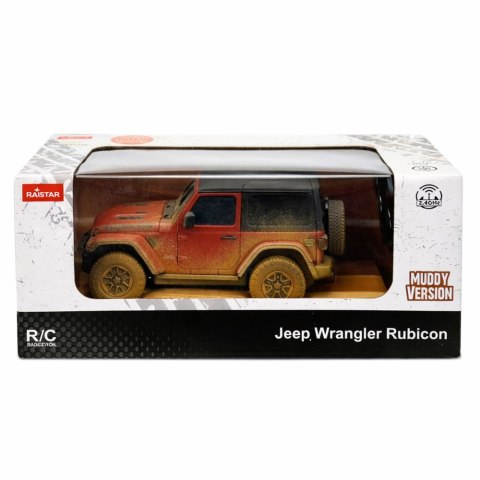 Auto JEEP Wrangler Rubicon-Muddy Zdalnie Sterowane RC Czerwone Rastar 1:24 Rastar
