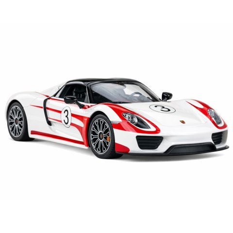 Auto Porsche 918 Spyder Performance Zdalnie Sterowane RC Białe Rastar 1:14 Rastar