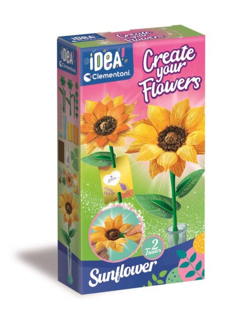 Idea Art Zestaw Kreatywny Mini Fabryka Kwiatów Słonecznik Clementoni 18347 Clementoni