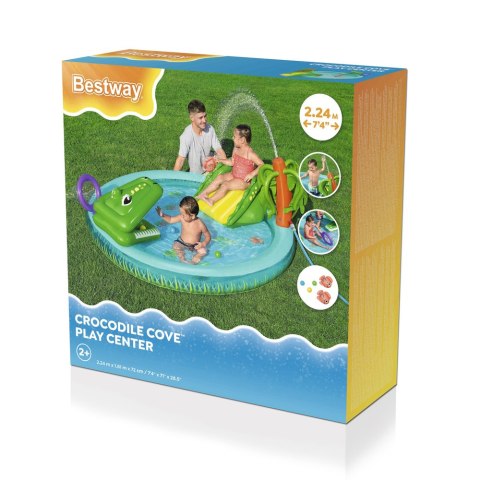 Dmuchany Plan Zabaw Krokodyl 224 x 181 x 72 cm Bestway 53166 Bestway