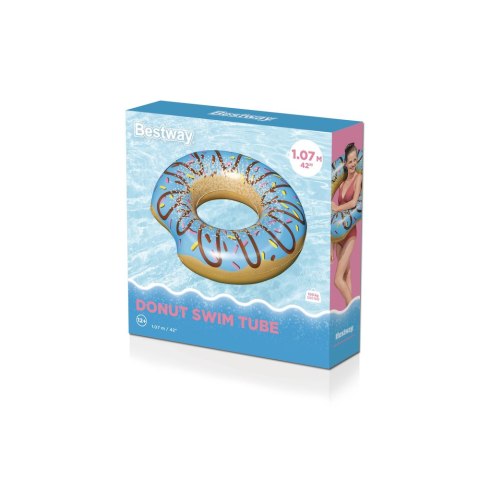 Koło Do Pływania Donut Pączek Niebieski 107 cm Bestway 36118 Bestway