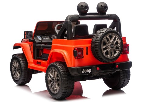 Pojazd Na Akumulator Jeep Rubicon 4x4 DK-JWR556 4x200W 24V Pomarańczowy LEAN CARS