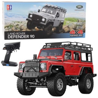 Auto Terenowe Zdalnie Sterowane RC Land Rover Defender 90 Czerwony 1:14 Double E