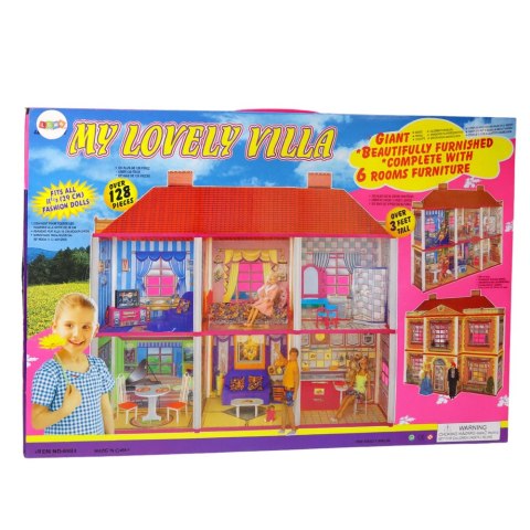 Domek dla Lalek Ogromna Willa z Meblami LEAN Toys