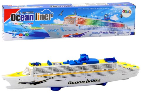 Statek Pasażerski Wycieczkowy Jeżdżący Światła Dźwięki LEAN Toys