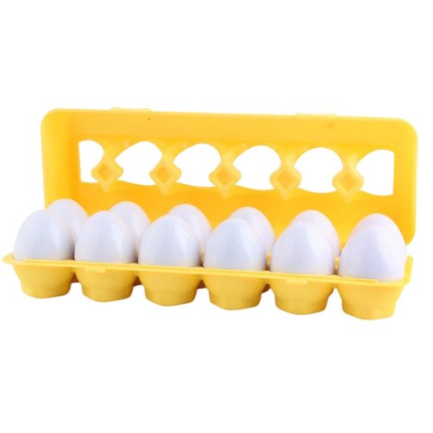Sorter Edukacyjny Jajka Dopasowywanie Kształtów Owoce Kolorowe 12 szt. LEAN Toys