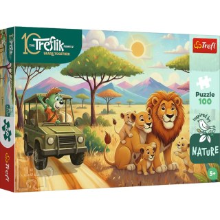 Puzzle - 100 - Lwy - Rodzina Treflików - Inspired By Nature - Trefl 16593 Trefl Puzzle