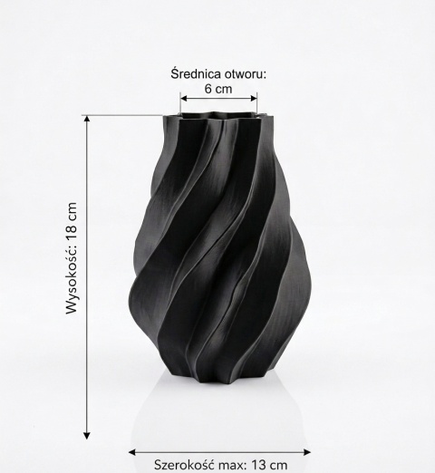 Nowoczesny Wazon Dekoracyjny – Spiralny Design