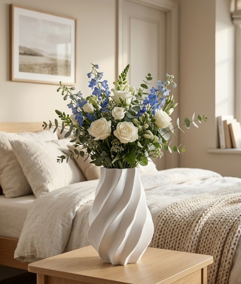 Nowoczesny Wazon Dekoracyjny – Spiralny Design