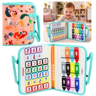 Filcowa Książeczka Edukacyjna Manipulacyjna Sensoryczna Syrenki Walizka LEAN Toys