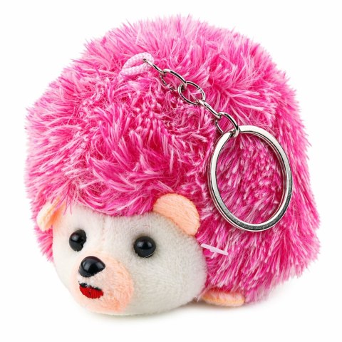 Pluszowy Jeż Maskotka Brelok Kółko Różowy 9cm LEAN TOYS