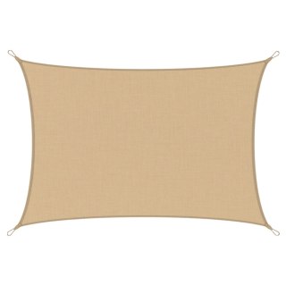 Żagiel Ogrodowy Przeciwsłoneczny Wodoodporny Prostokąt Beżowy 200x300 cm LEAN