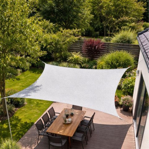 Żagiel Ogrodowy Przeciwsłoneczny Wodoodporny Prostokąt Szary 300x400 cm LEAN
