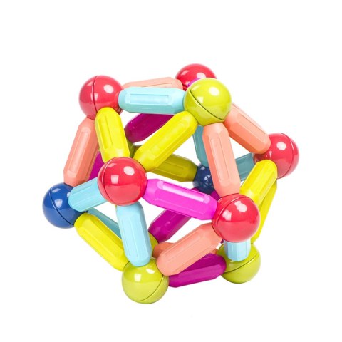 Zestaw Klocki Magnetyczne Konstrukcyjne W Pudełku Patyczki 3D 166 el. LEAN Toys