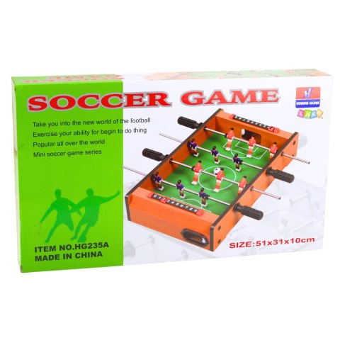 Gra Zręcznościowa Sportowa Piłkarzyki Stołowe Dla Dzieci Stół 51 x 31 cm LEAN Toys