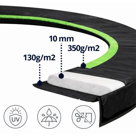 Osłona Sprężyn Do Trampoliny LEAN SPRING PAD Czarna 360-376 CM 12FT LEAN