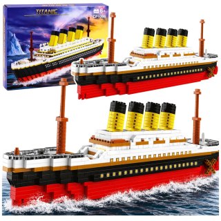 Zestaw Klocki Konstrukcyjne Statek Titanic Duży Model 60 cm 3327 el. LEAN Toys