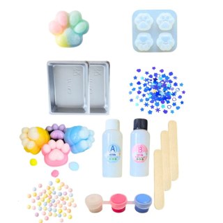 Zestaw Kreatywny DIY Do Tworzenia Gniotków Gniotek Kocia Łapka Squishy 28 el. LEAN Toys