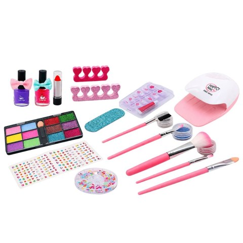 Zestaw Piękności Kosmetyczka Dla Dzieci Akcesoria Do Paznokci Suszarka 20el. LEAN Toys