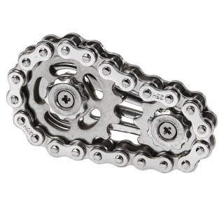 Fidget Spinner Łańcuch Zębatki Antystresowy Stal Nierdzewna Srebrny LEAN TOYS