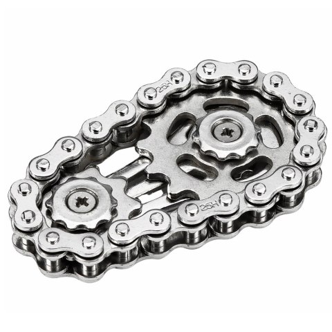 Fidget Spinner Łańcuch Zębatki Antystresowy Stal Nierdzewna Srebrny LEAN TOYS