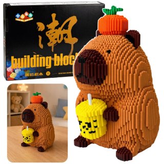 Klocki Konstrukcyjne Kapibara Shake Jabłko 3D Duża Figurka 3900 el. 25cm LEAN Toys
